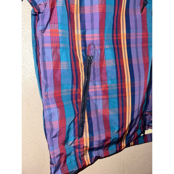 LACOSTE Live Madres Sporty Unisex Checkered Plaid Windbreaker Jackets Hoodie - Picture 5 of 14